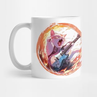 Rockin' Kitty: Feline Fretboard Fury! Mug